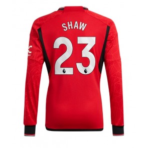 Maillot de foot Manchester United Luke Shaw #23 Domicile 2023-24 Manche Longue